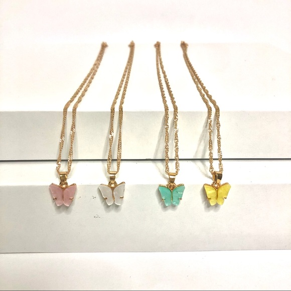 Dainty Gold Chain Butterfly Necklace - Picture 2 of 7